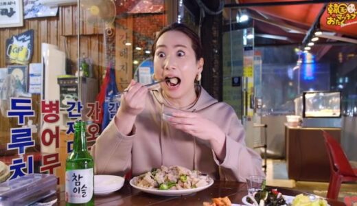 【屋台】韓国맛집オタクの 山盛り「あんこう料理」動画